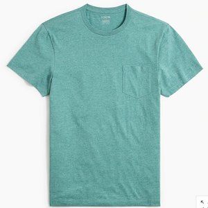 SLIM HEATHERED WASHED JERSEY POCKET TEE